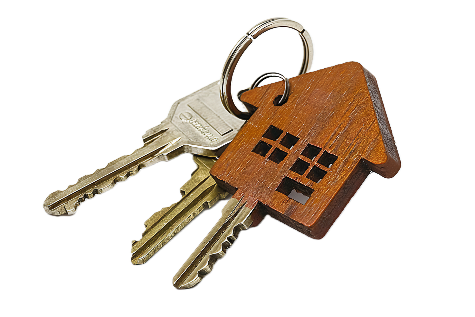 AI generated House Keys with Wooden Keychain png 42654403 PNG