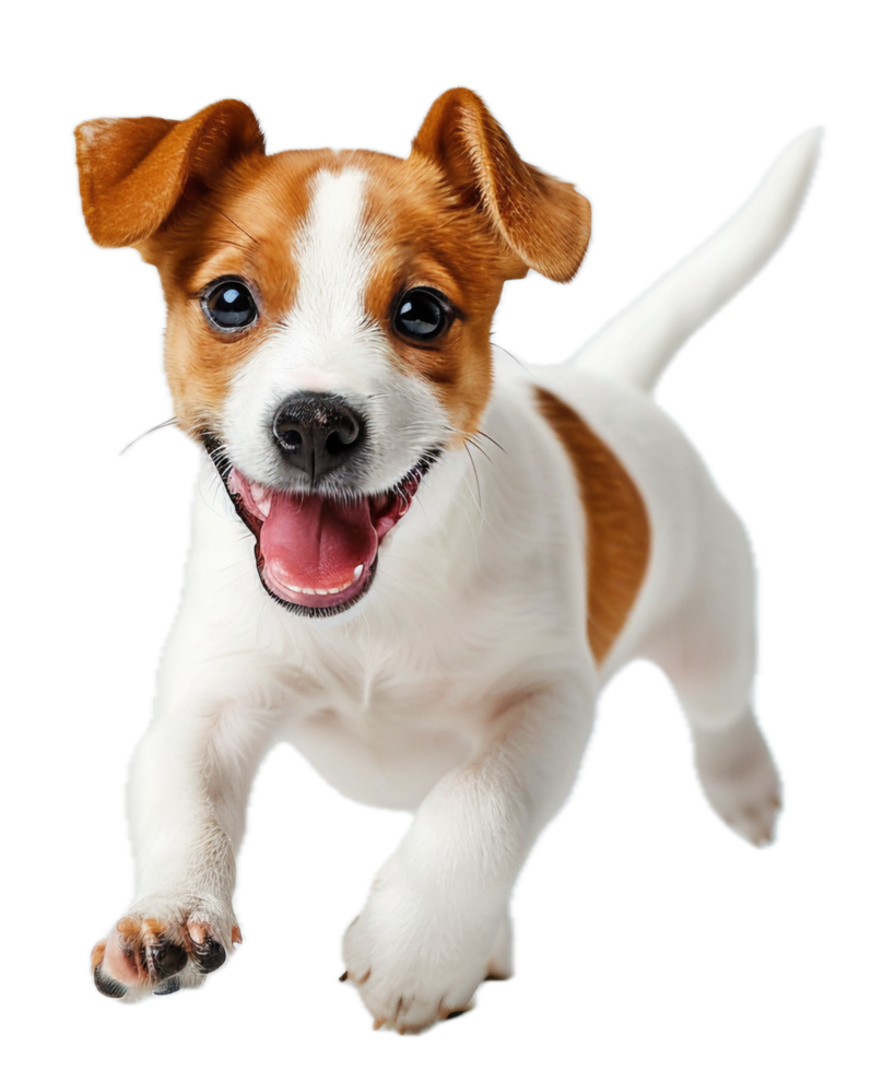 AI generated Happy Jack Russell Terrier Puppy Lying Down png