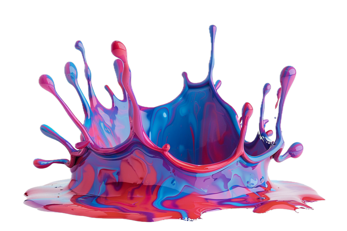 AI generated Colorful Paint Splashes png