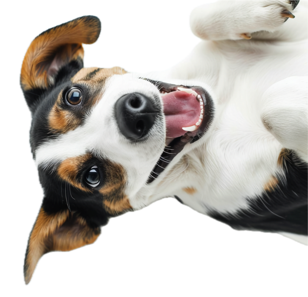 AI generated Happy Jack Russell Terrier Puppy Lying Down png