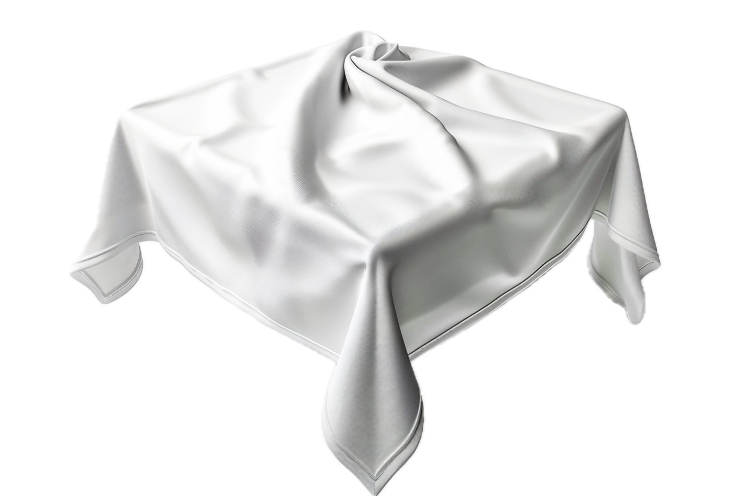 AI generated Elegant Table Setting with White Napkin and Silverware png