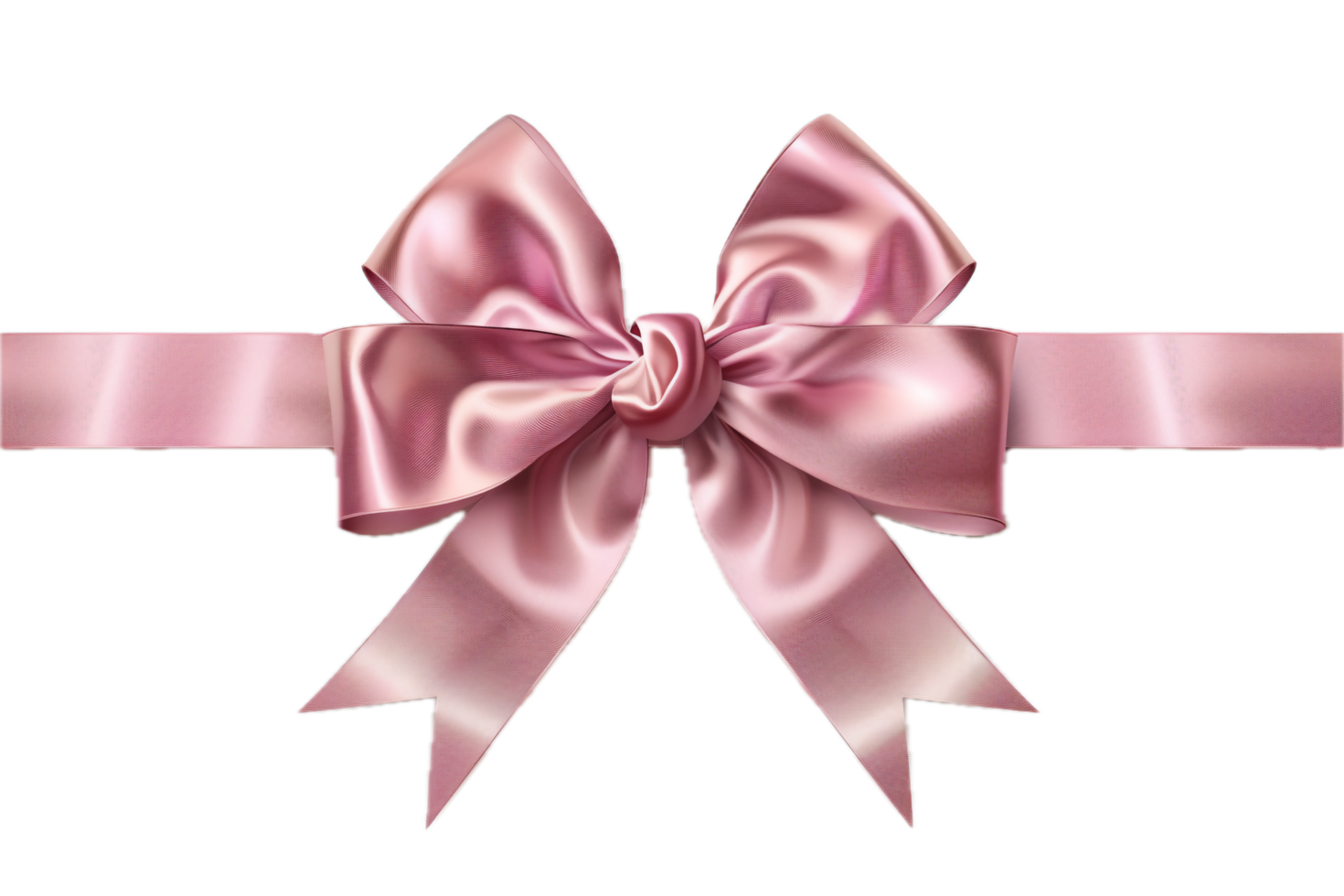 AI generated Pink Satin Ribbon Bow png