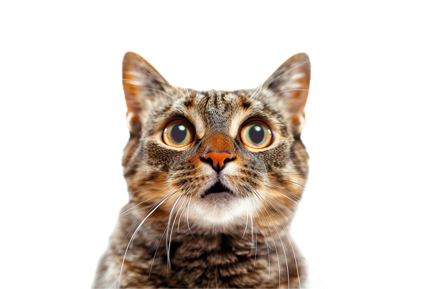 AI generated Surprised Cat with Open Mouth png