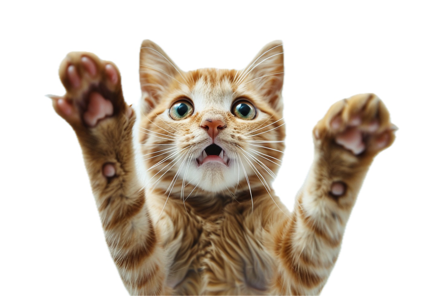 AI generated Surprised Cat with Open Mouth png