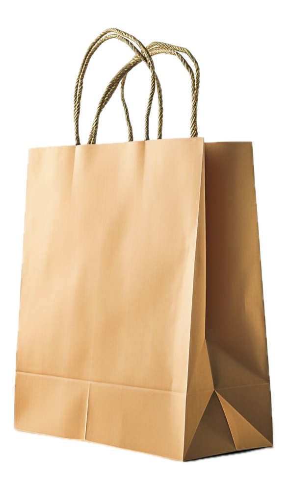 AI generated Brown Paper Shopping Bag png