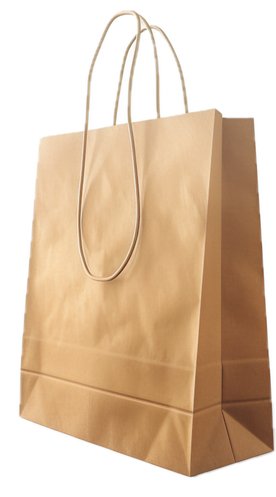 AI generated Brown Paper Shopping Bag png