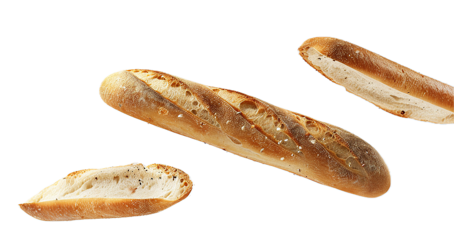 AI generated Freshly Baked French Baguette png