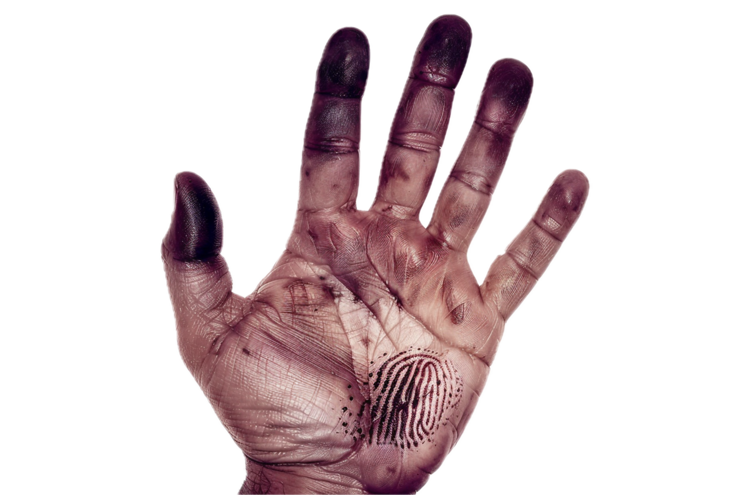 AI generated Detailed Human Palm Showing Lines and Textures png
