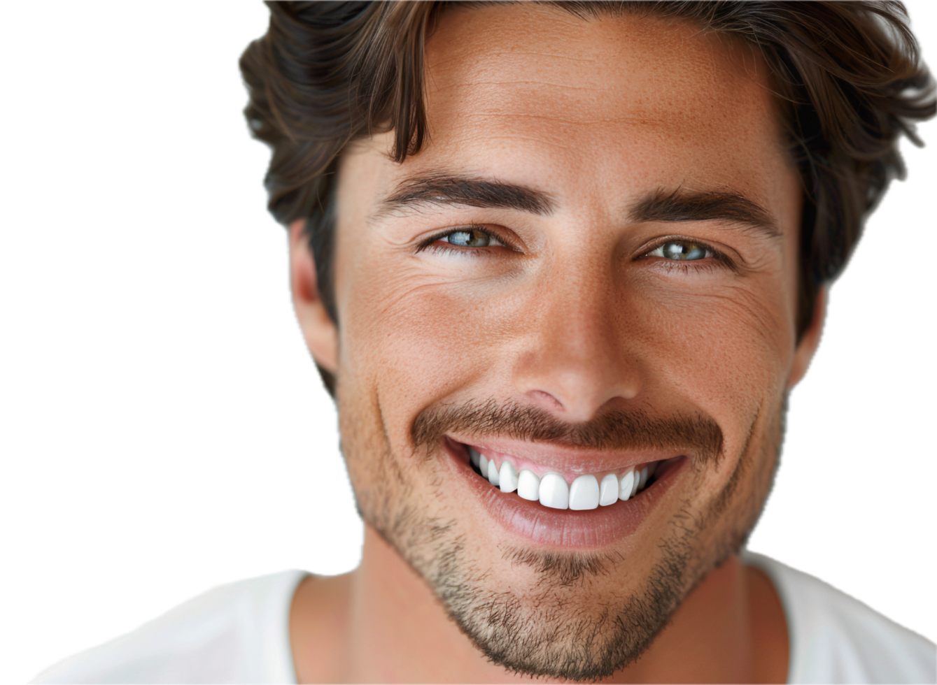 AI generated Close-Up of Man's Smile with Healthy White Teeth png
