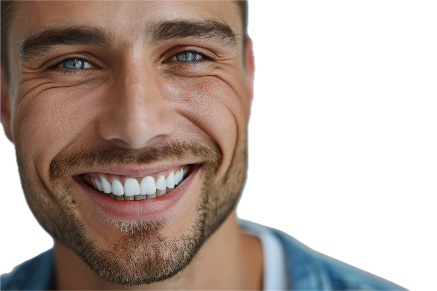 AI generated Close-Up of Man's Smile with Healthy White Teeth png