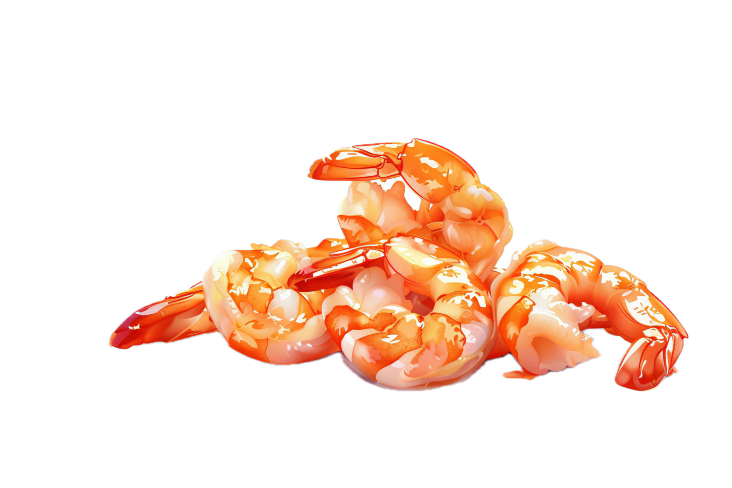 AI generated Cooked Shrimps png