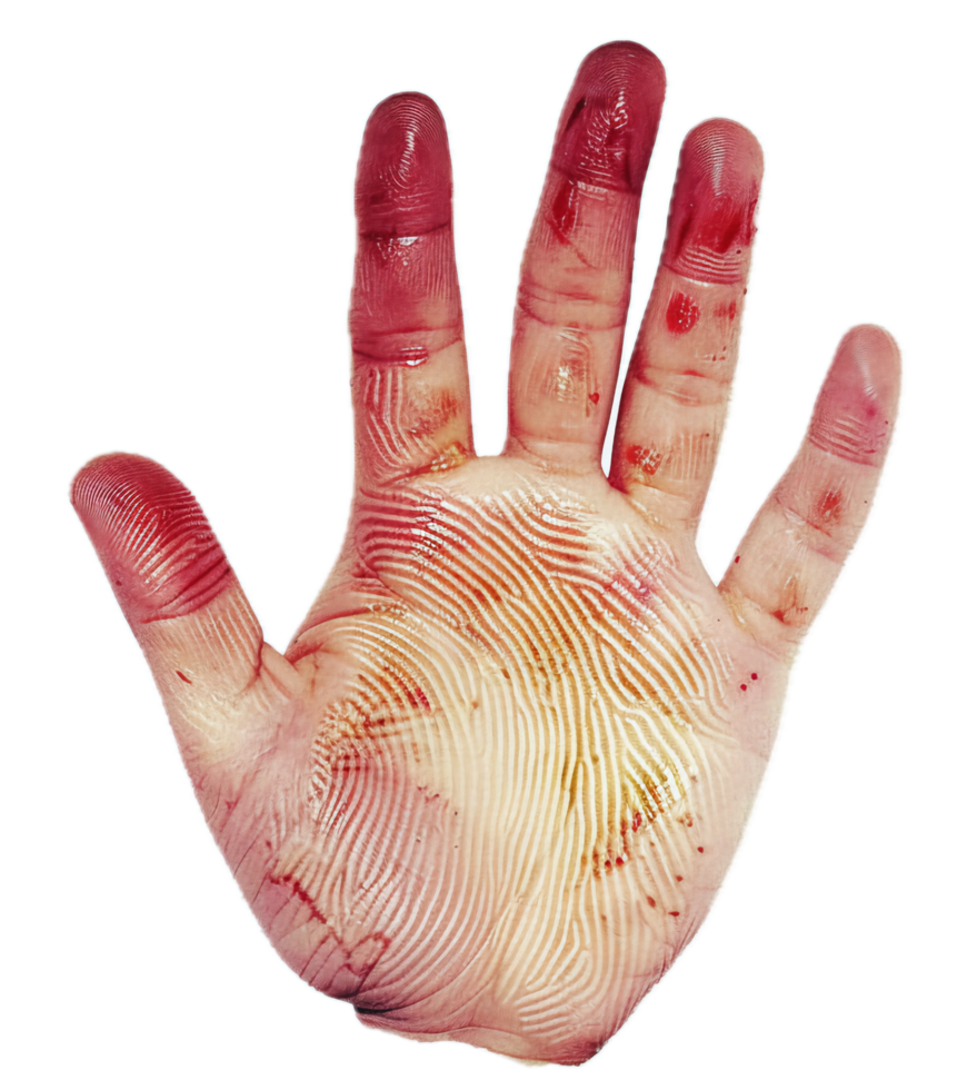 AI generated Detailed Human Palm Showing Lines and Textures png