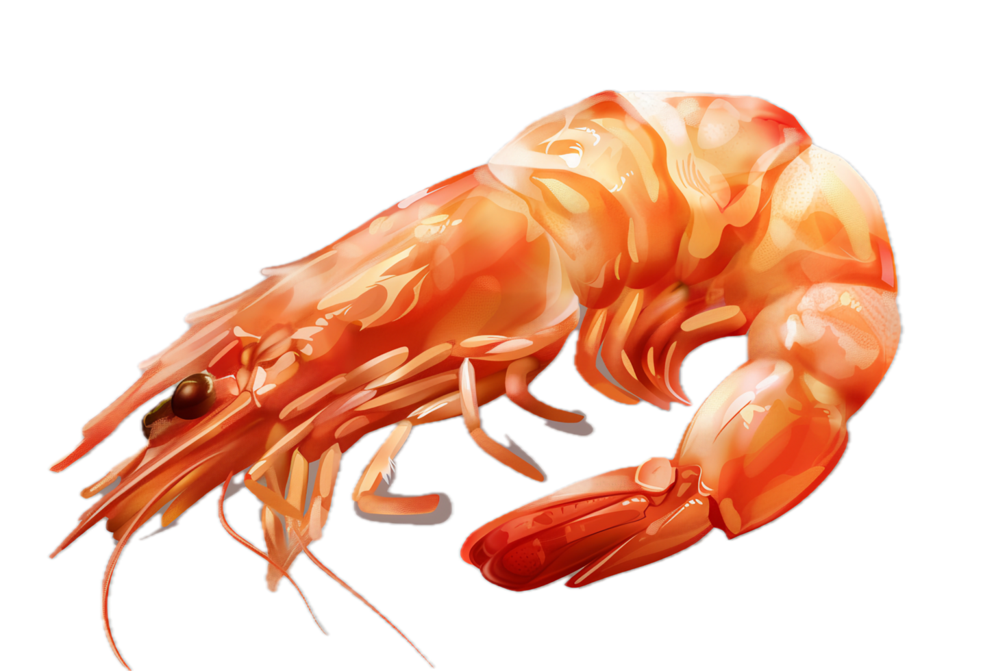 AI generated Cooked Shrimps png