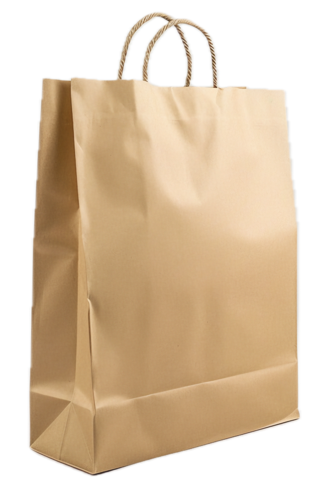 AI generated Brown Paper Shopping Bag png