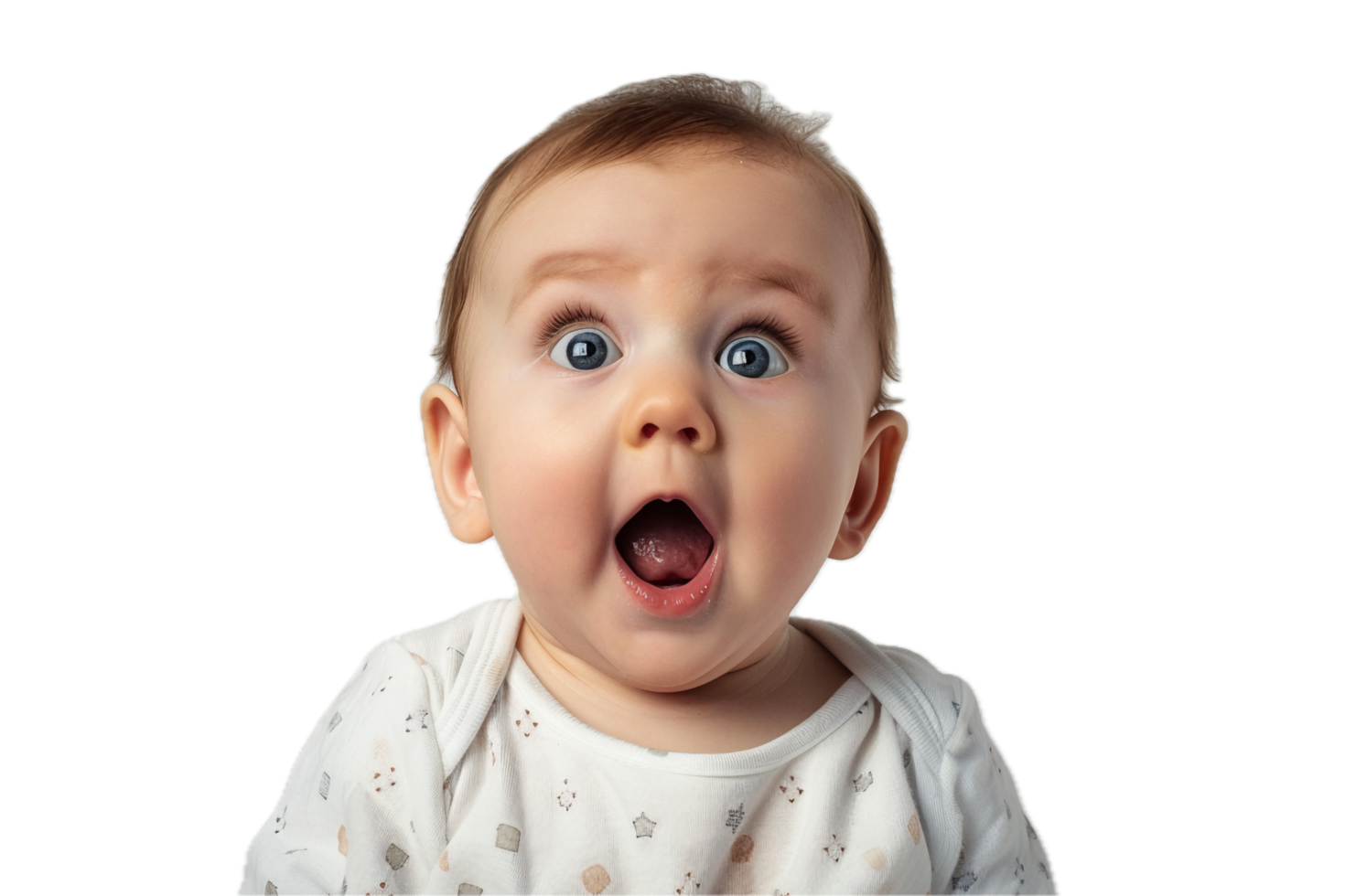 AI generated Surprised Baby with Wide Eyes png