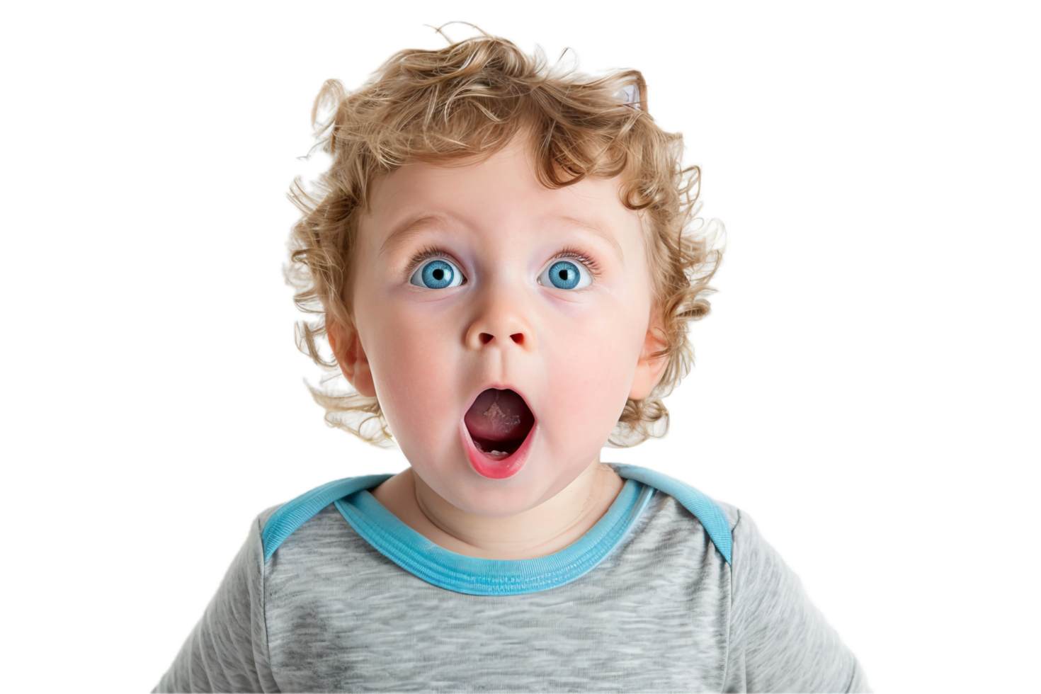 AI generated Surprised Baby with Wide Eyes png