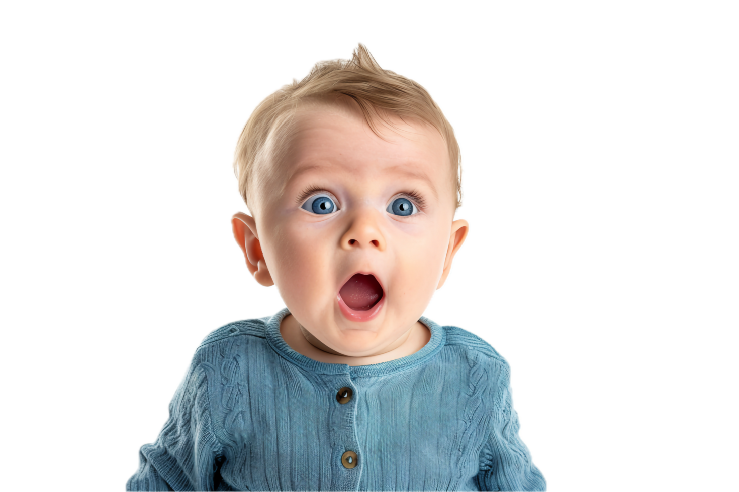 AI generated Surprised Baby with Wide Eyes png