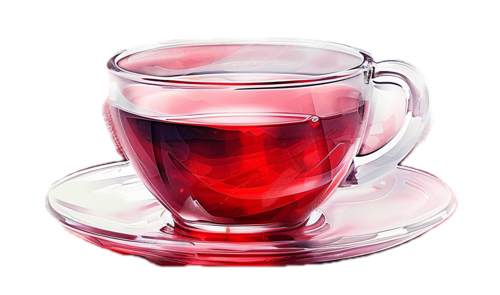 AI generated Splash of Red Liquid in Glass Cup png