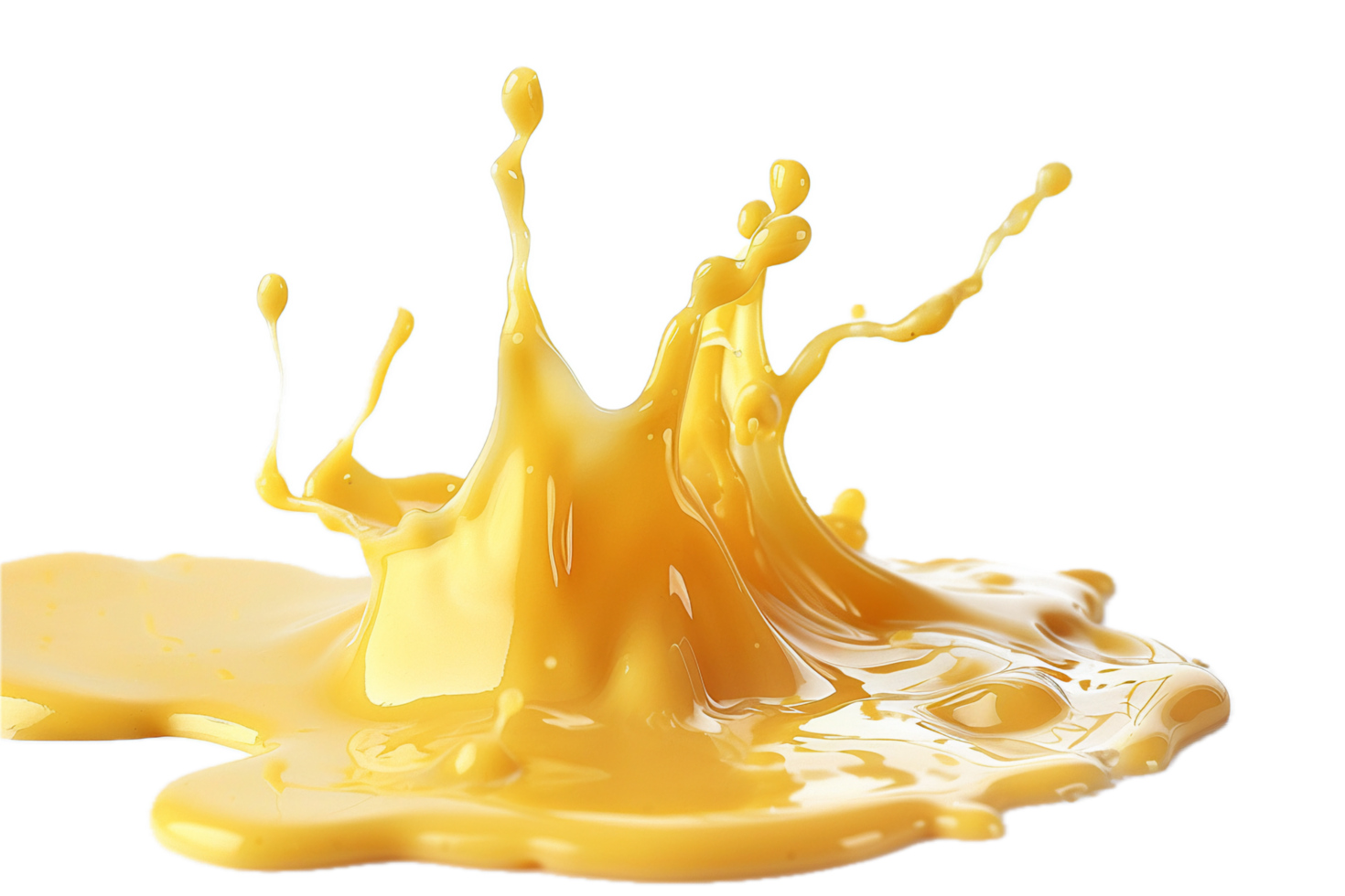 AI generated Splash in Cheese Block png