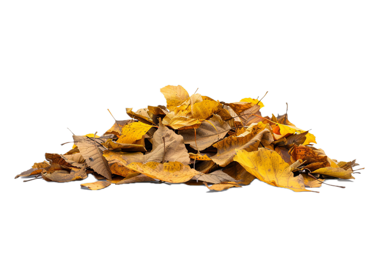 AI generated Pile of Autumn Leaves png