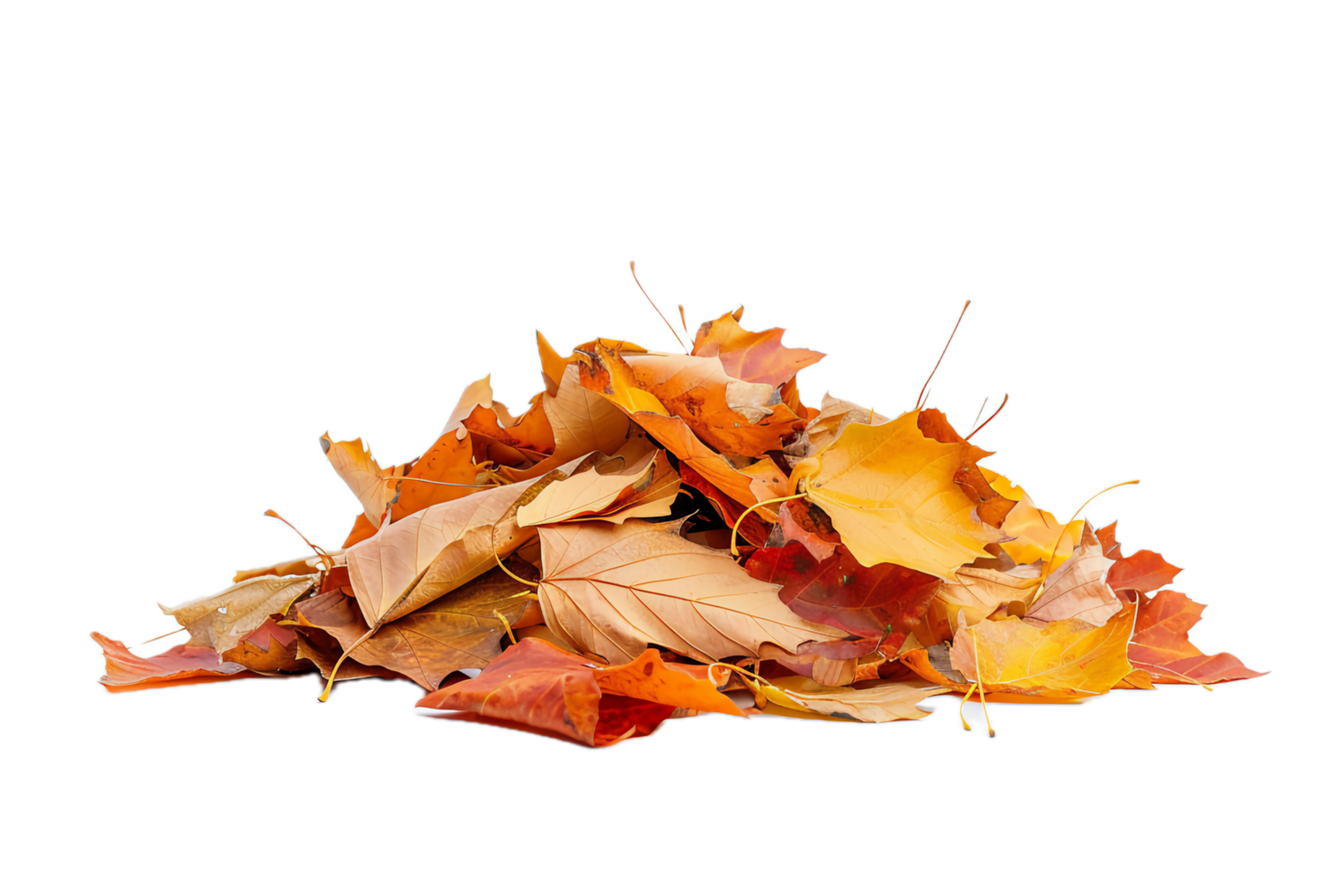 AI generated Pile of Autumn Leaves png