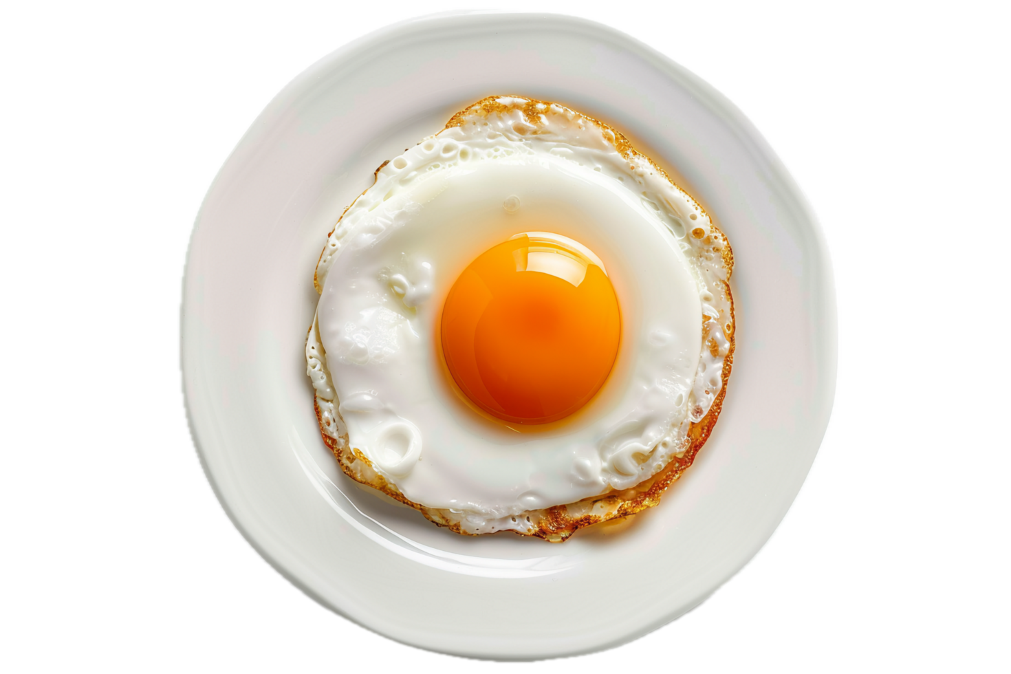 AI generated Sunny Side Up Egg on White Plate png