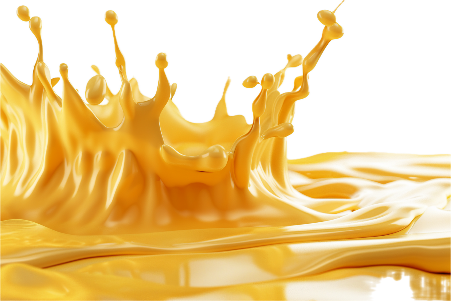 AI generated Splash in Cheese Block png