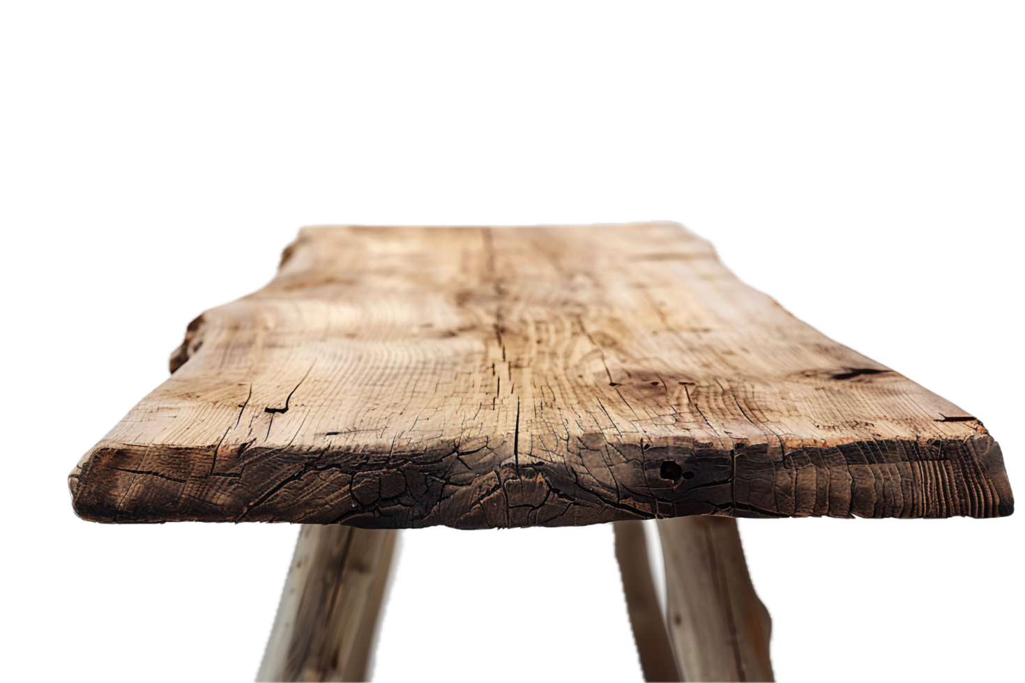 ai généré rustique en bois tabouret png