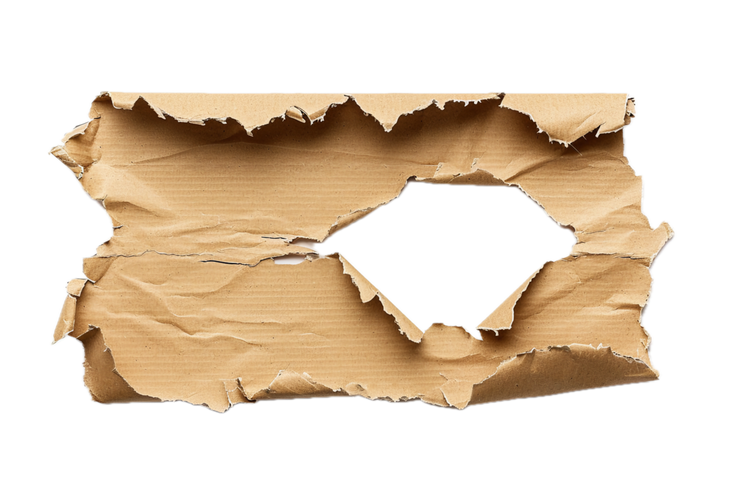 AI generated Torn Cardboard Piece png