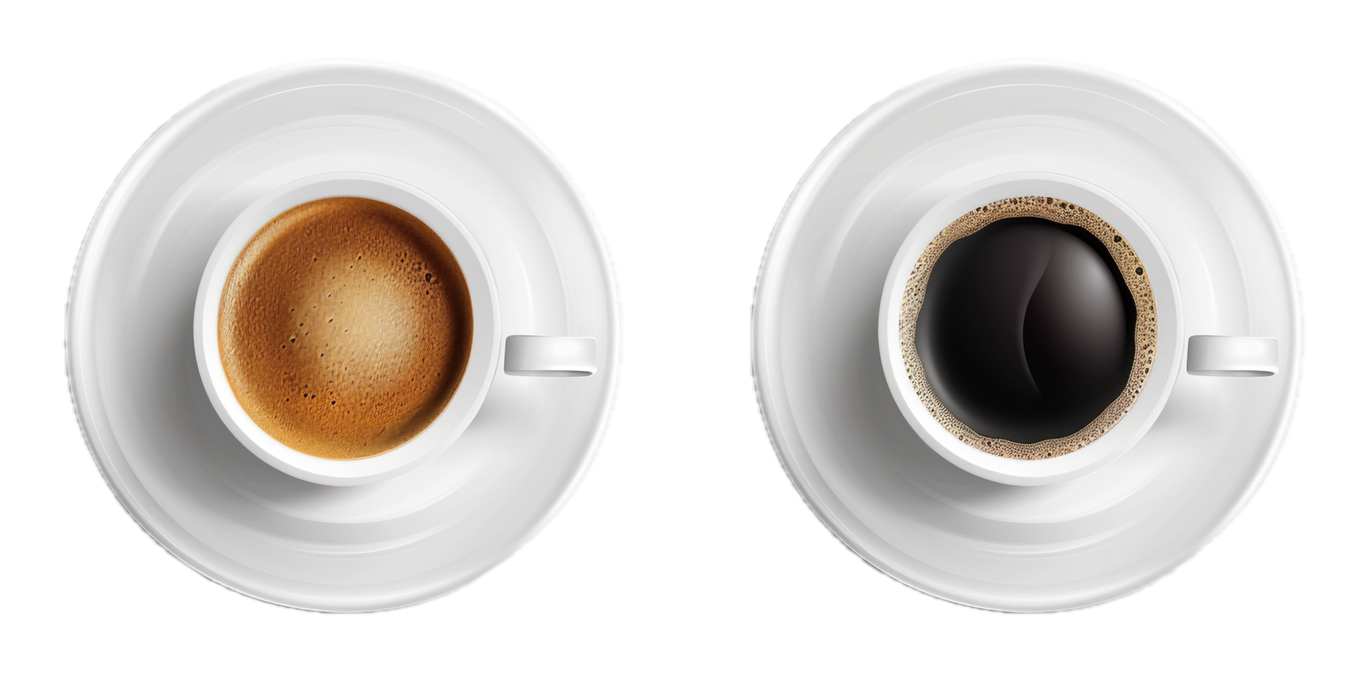 ai généré Expresso café dans blanc tasse Haut vue png