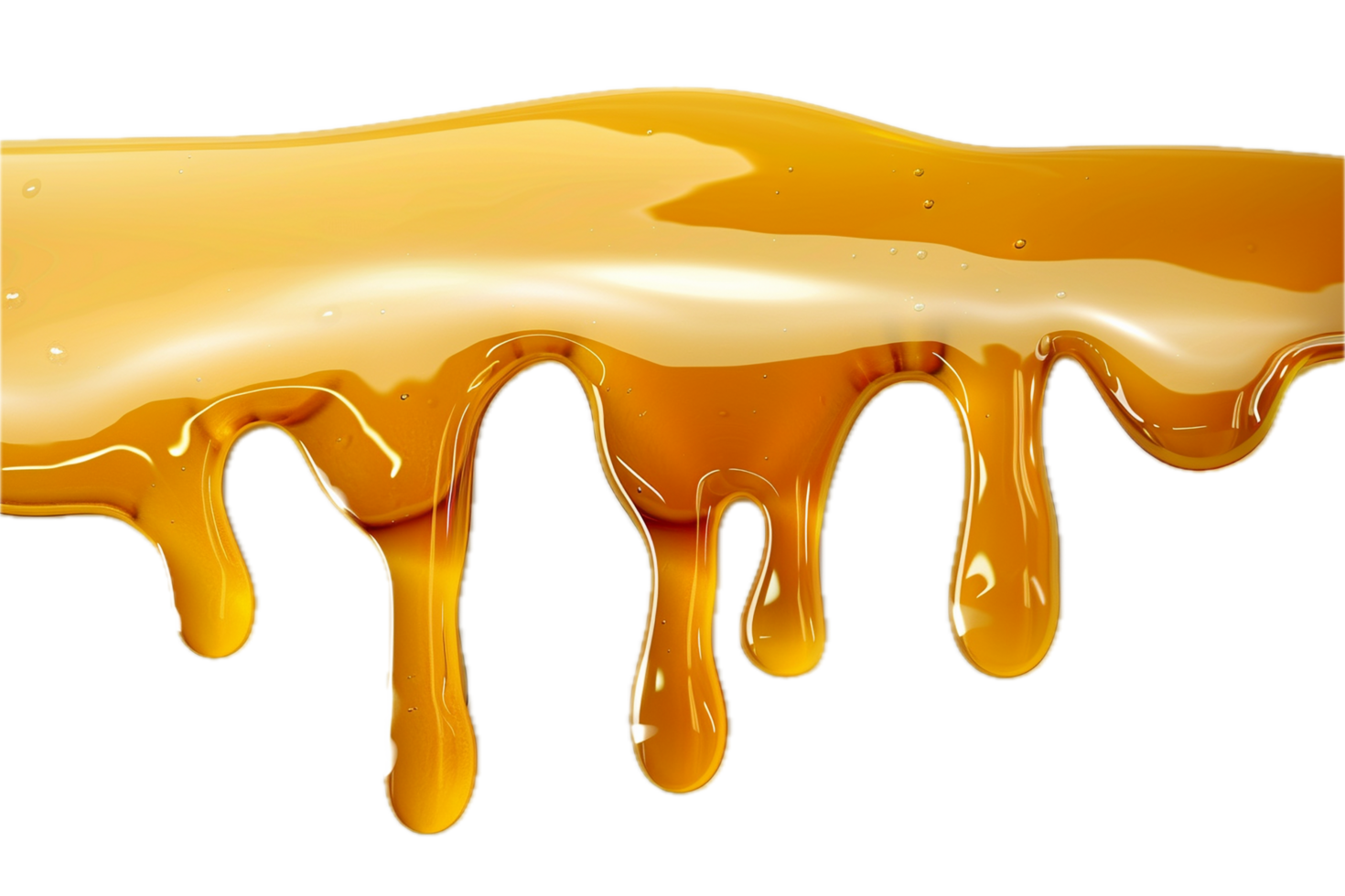 AI generated Golden Honey Dripping png