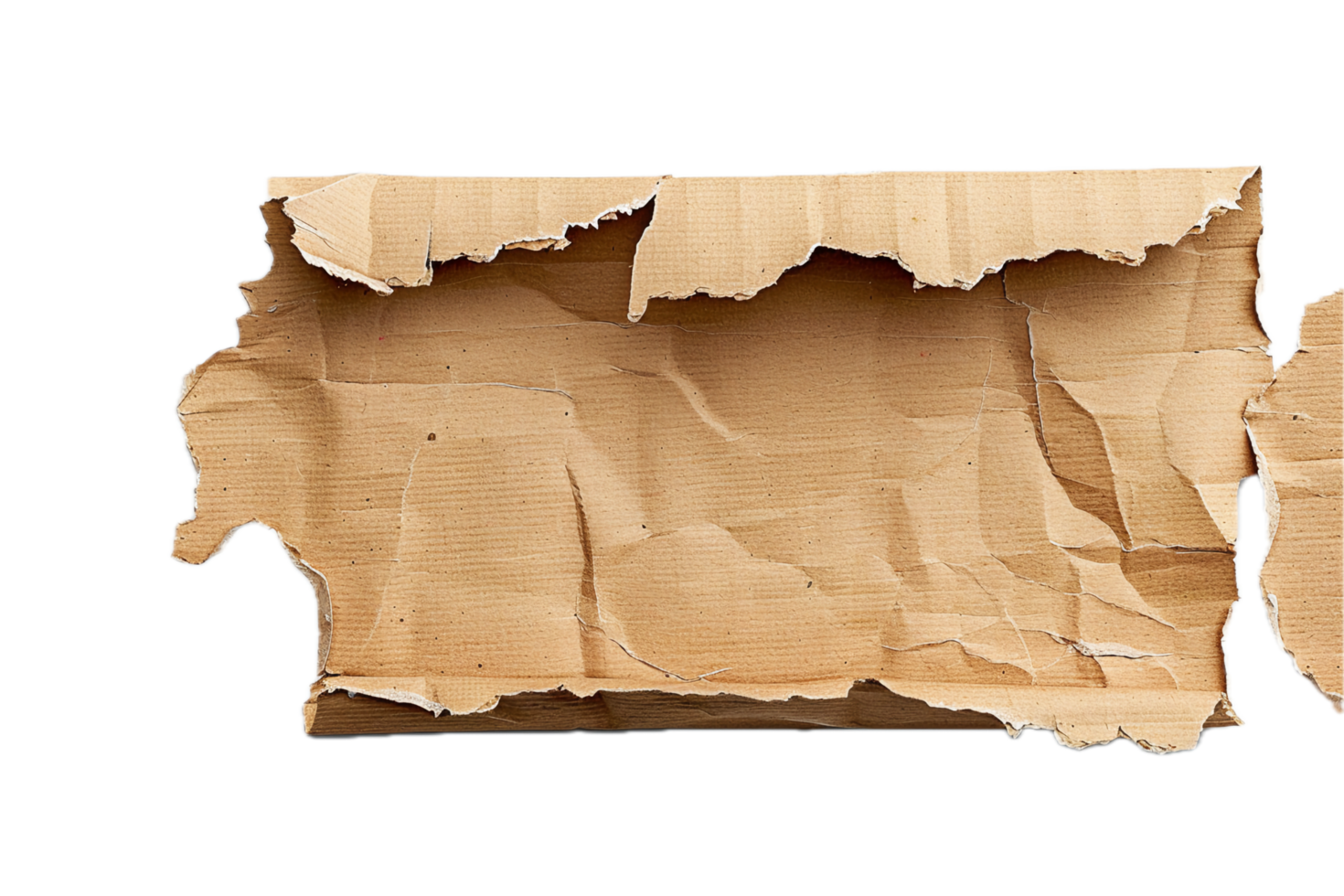 AI generated Torn Cardboard Piece png