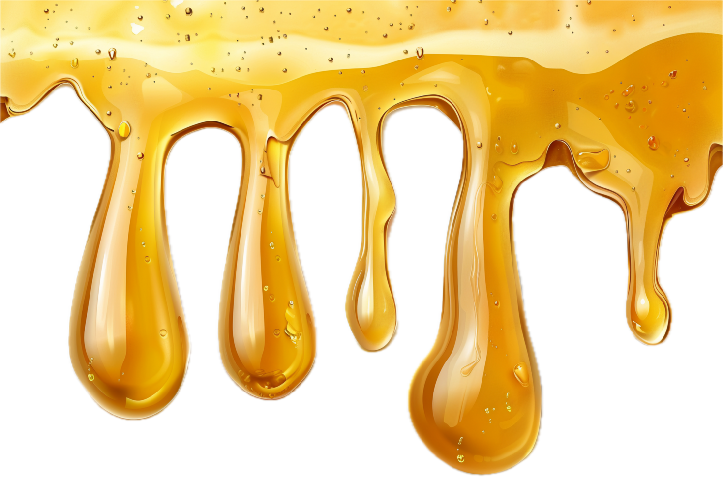 AI generated Golden Honey Dripping png
