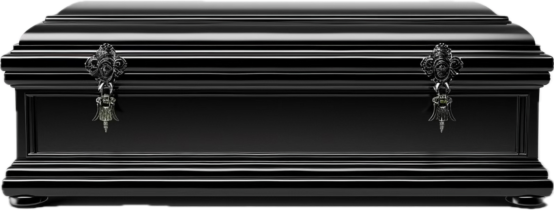 AI generated Elegant Black Casket png