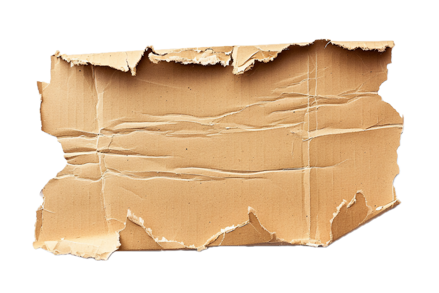 AI generated Torn Cardboard Piece png
