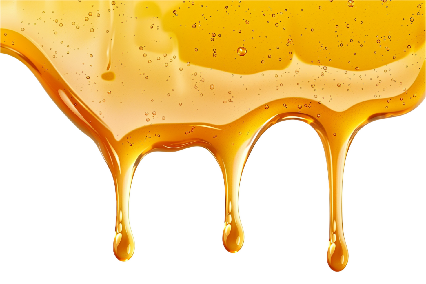 AI generated Golden Honey Dripping png
