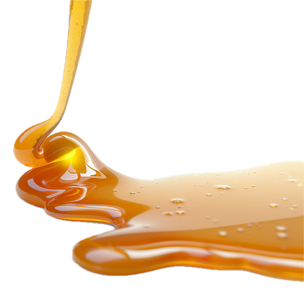 AI generated Golden Honey Dripping png