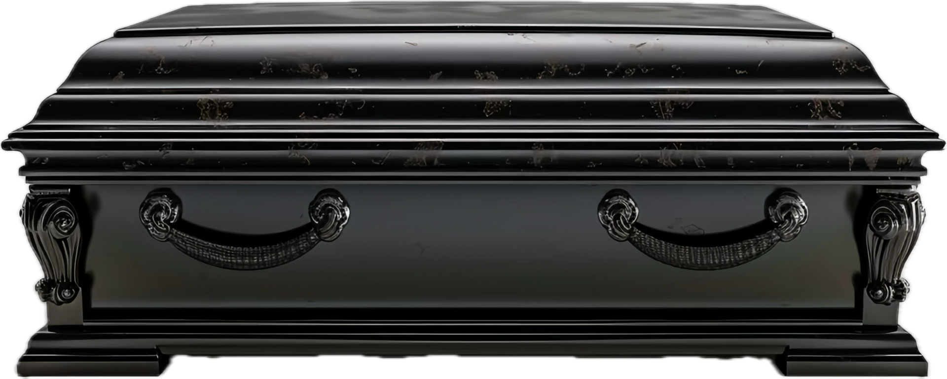 AI generated Elegant Black Casket png