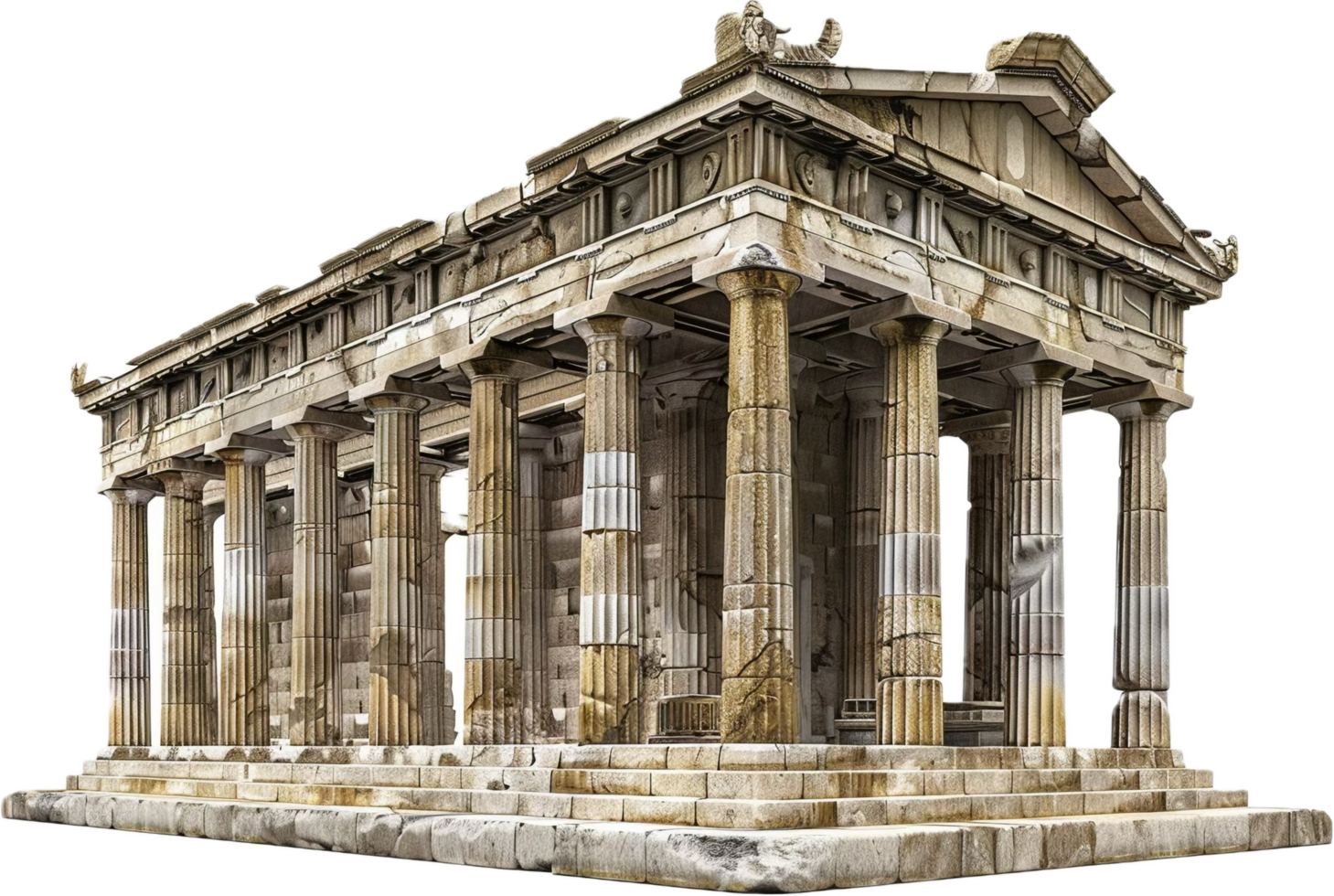 ai genererad gammal grekisk tempel Fasad png