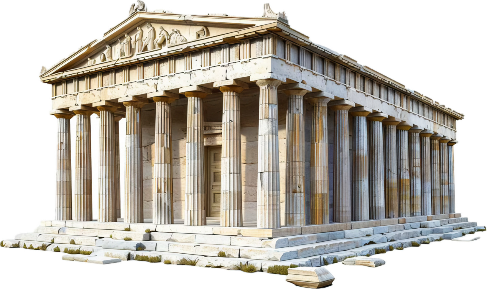 AI generated Ancient Greek Temple Facade png