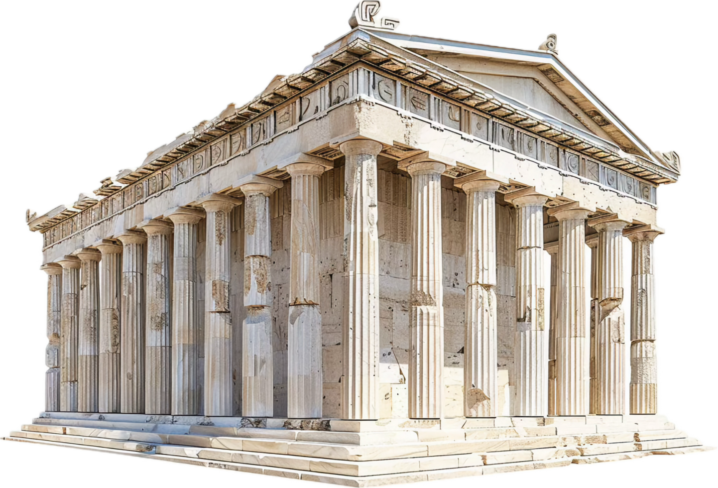 ai genererad gammal grekisk tempel Fasad png