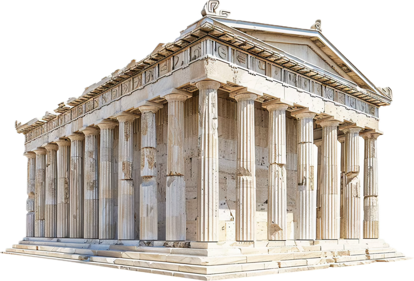 AI generated Ancient Greek Temple Facade png