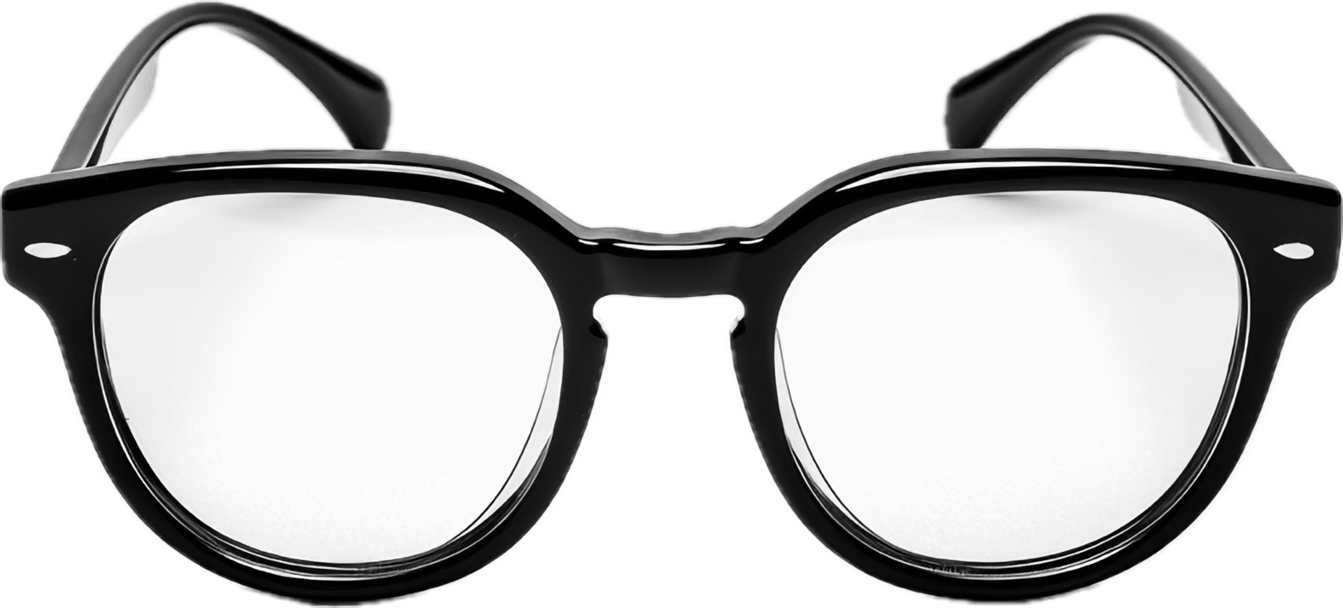 AI generated Classic Black Eyeglasses png
