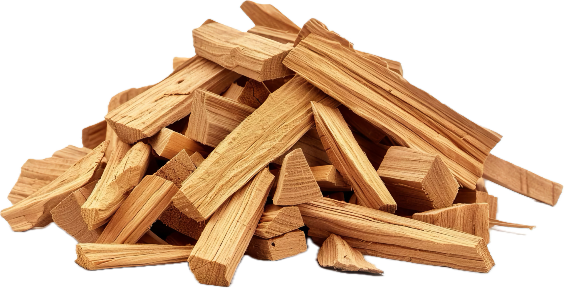 ai generado pila de natural madera astillas png