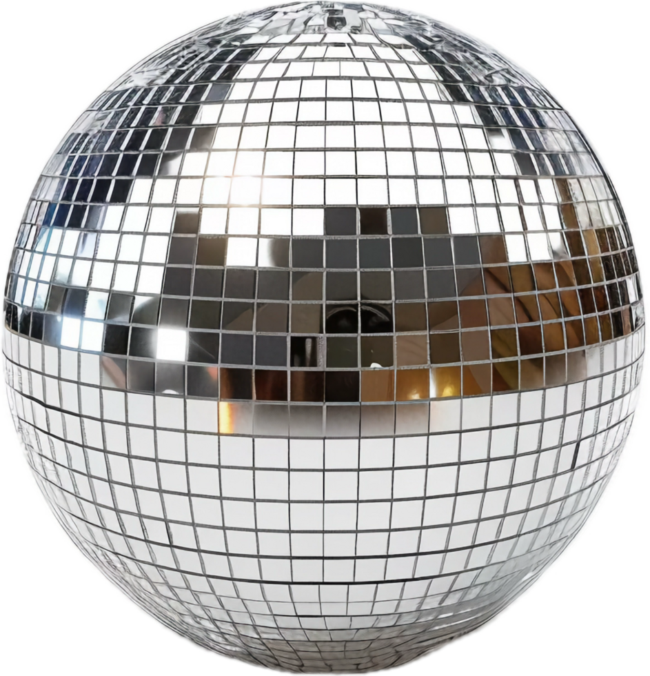 AI generated Classic Mirror Disco Ball for Dance Parties png