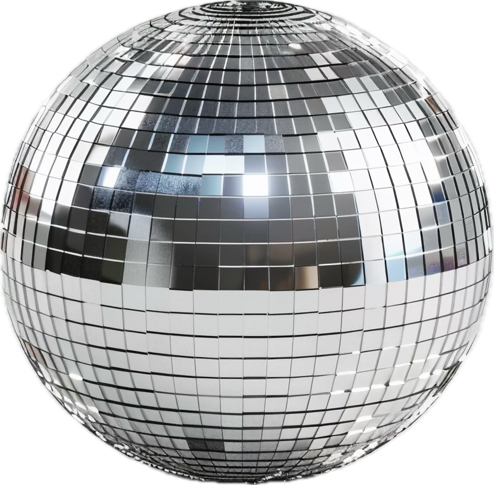 AI generated Classic Mirror Disco Ball for Dance Parties png