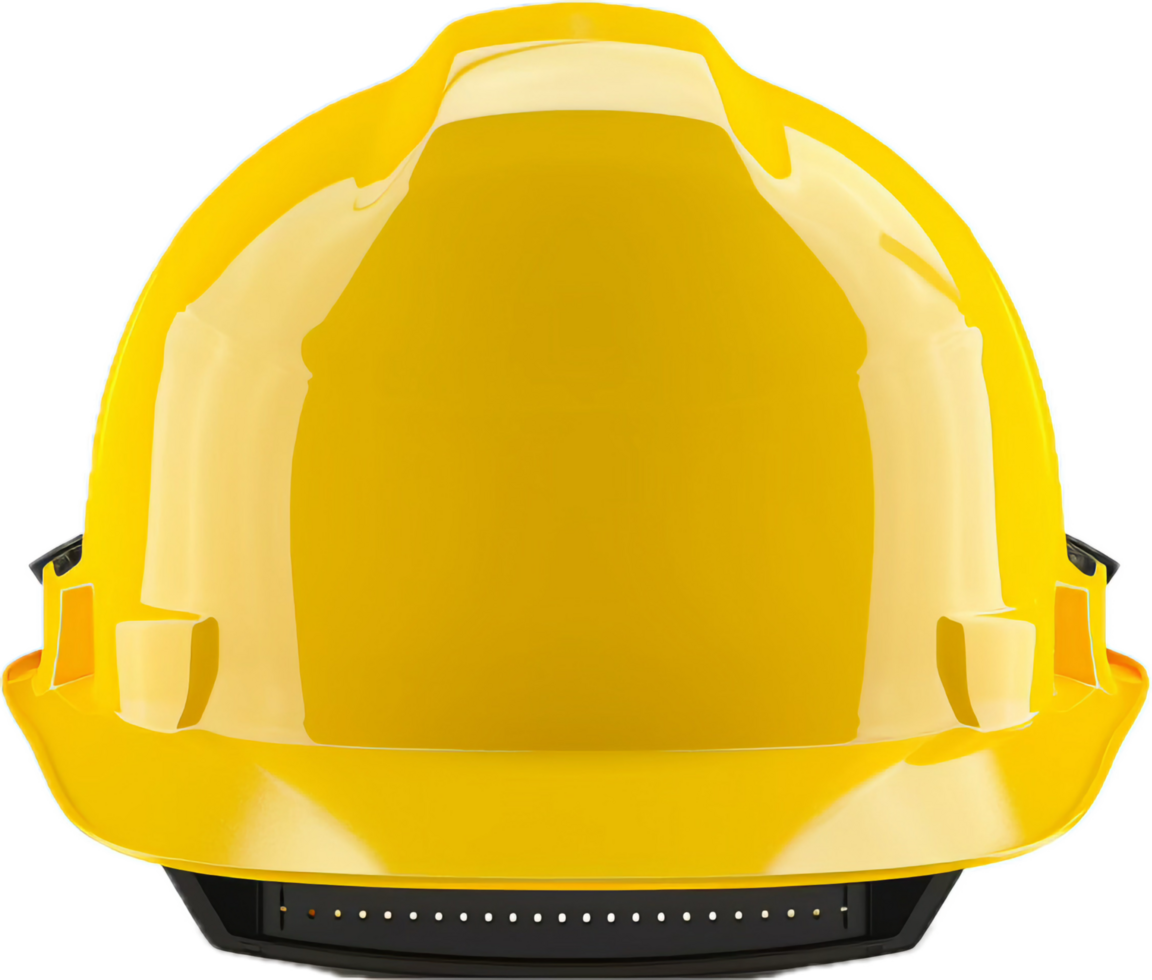 AI generated Yellow Safety Helmet png