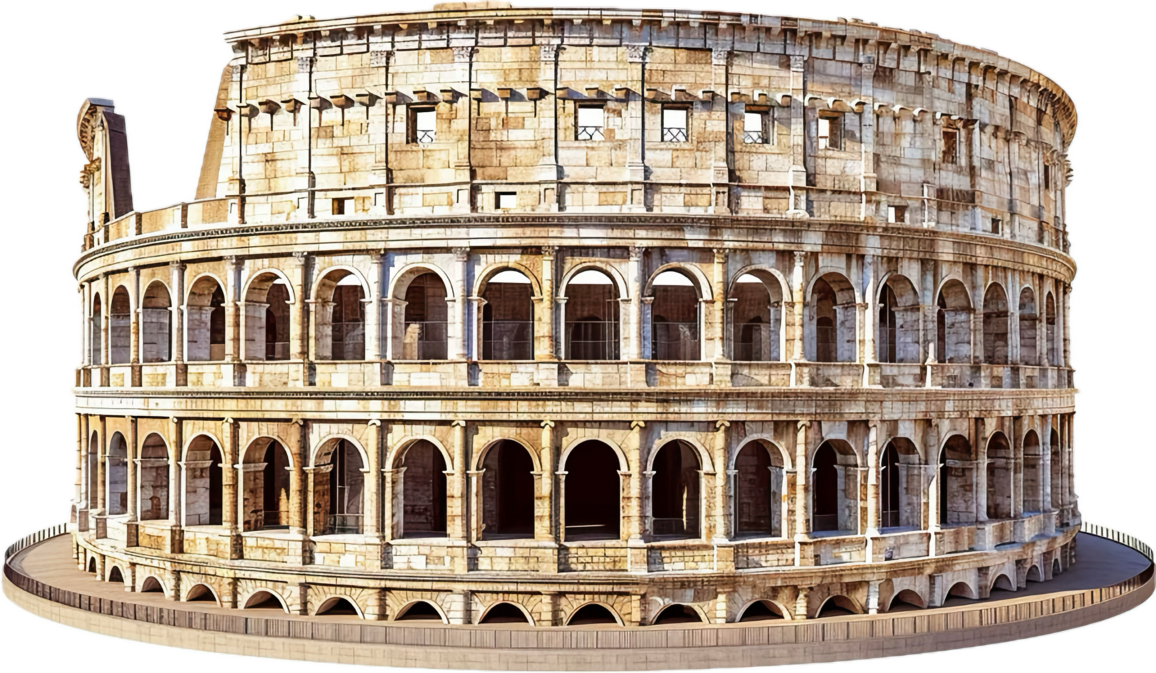 AI generated Ancient Colosseum Structure png