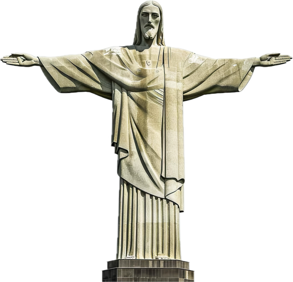 ai generado estatua de Cristo el redentor png