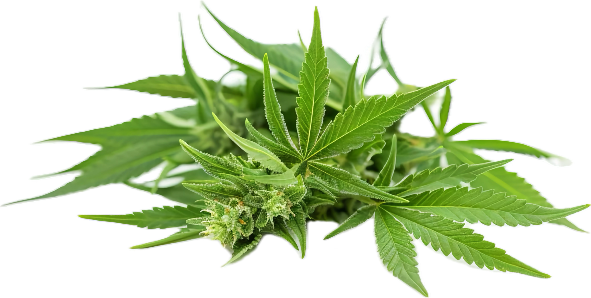 AI generated Cannabis Plant with Visible Buds png